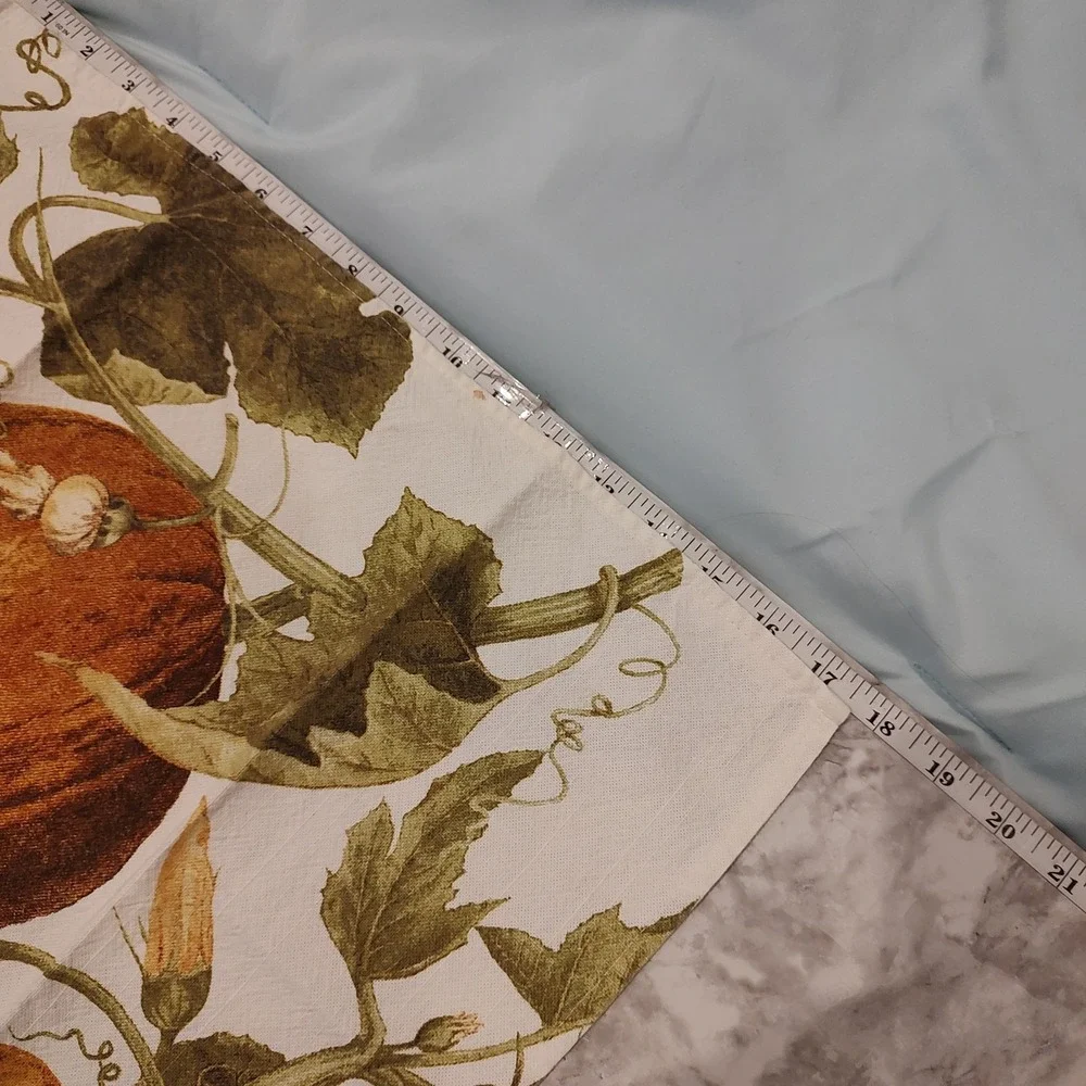 Williams Sonoma Fall Pumpkin Dish Towel Tea Towel 100% Cotton Lot Of 2 Leaves